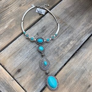 Chico’s silver and Turquoise choker
